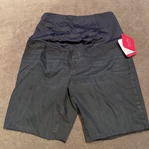 Isabel Black Maternity Shorts with Crossover Panel Size 12 NWT